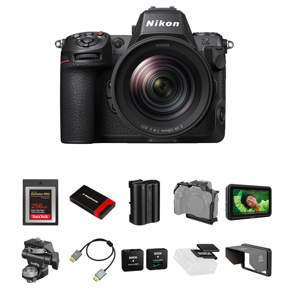 Беззеркальная камера Nikon Z8 Mirrorless Camera with 24-120mm f/4 Lens and Content, Черный, Беззеркальная камера Nikon Z8 Mirrorless Camera with 24-120mm f/4 Lens and Content
Беззеркальная камера Nikon Z8 Mirrorless Camera with 24-120mm f/4 Lens and Content, Черный, Беззеркальная камера Nikon Z8 Mirrorless Camera with 24-120mm f/4 Lens and Content