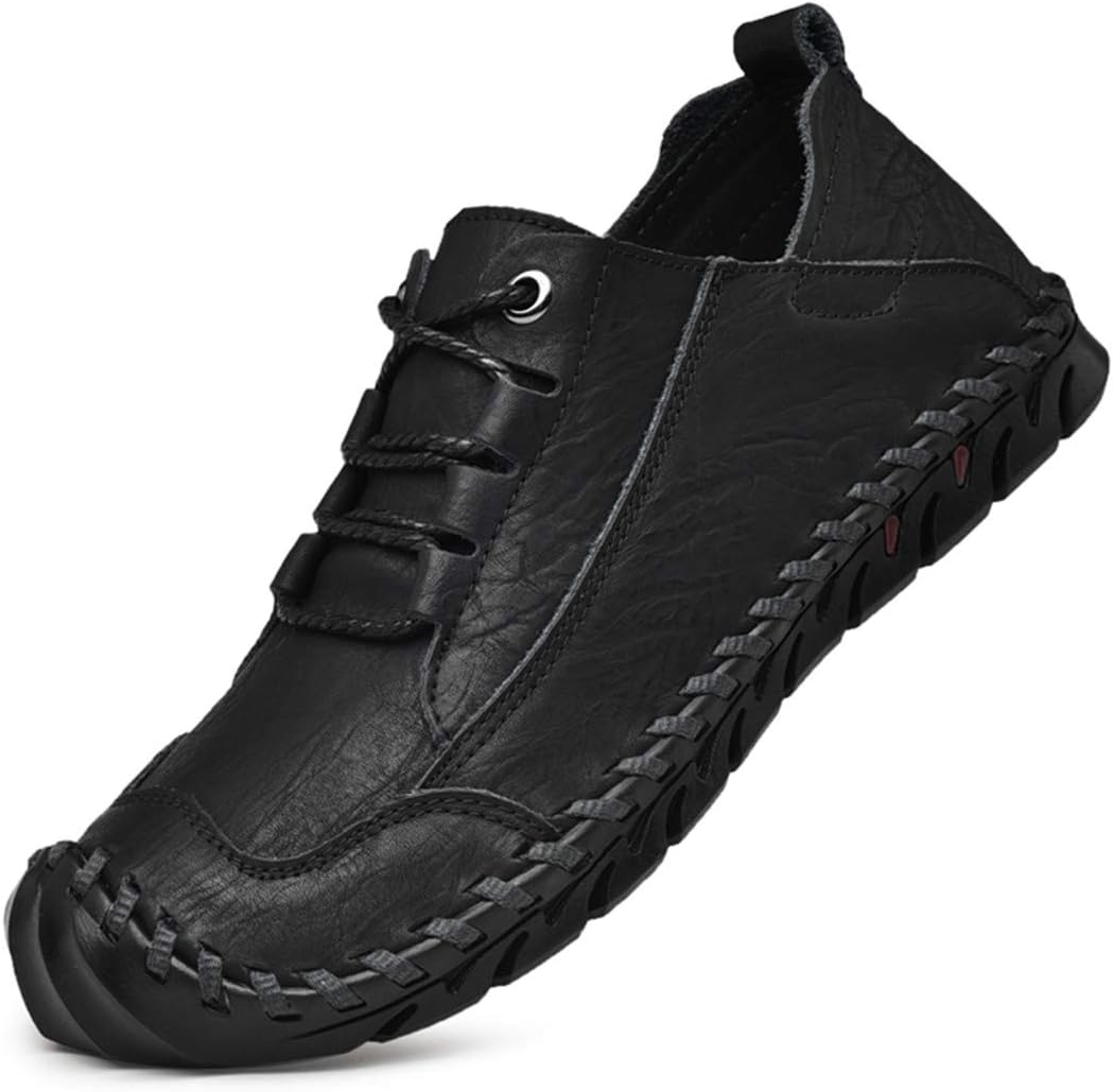 Мужские кожаные кроссовки ChicWind с ручной прошивкой, дышащие, с комфортной шнуровкой, для вождения, черный
Мужские кожаные кроссовки ChicWind с ручной прошивкой, дышащие, с комфортной шнуровкой, для вождения, черный