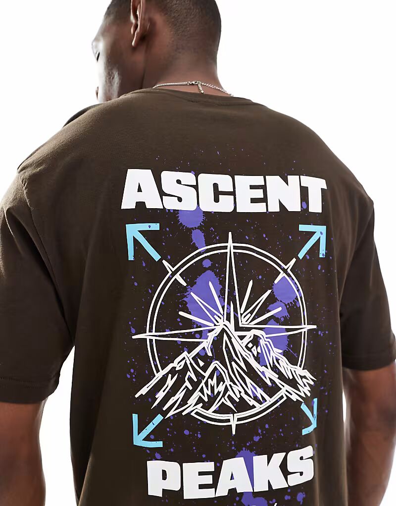 Футболка свободного кроя ONLY & SONS с принтом восходящих вершин коричневого цвета
Футболка свободного кроя ONLY & SONS с принтом восходящих вершин коричневого цвета