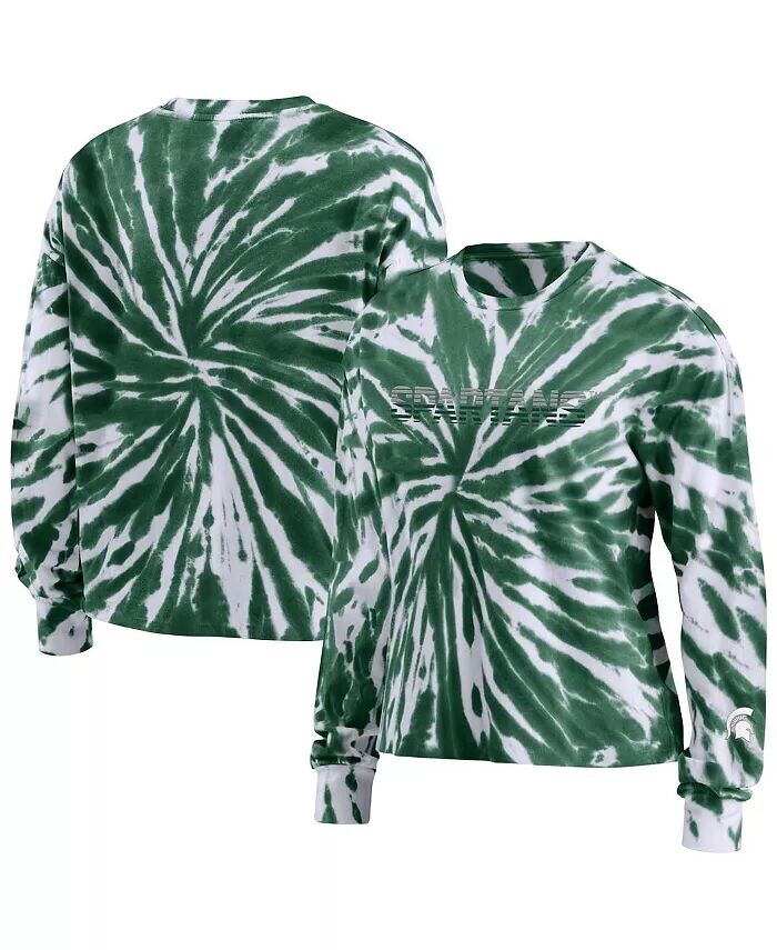 Зеленая женская футболка с длинным рукавом Michigan State Spartans с принтом тай-дай Wear By Erin Andrews
Зеленая женская футболка с длинным рукавом Michigan State Spartans с принтом тай-дай Wear By Erin Andrews