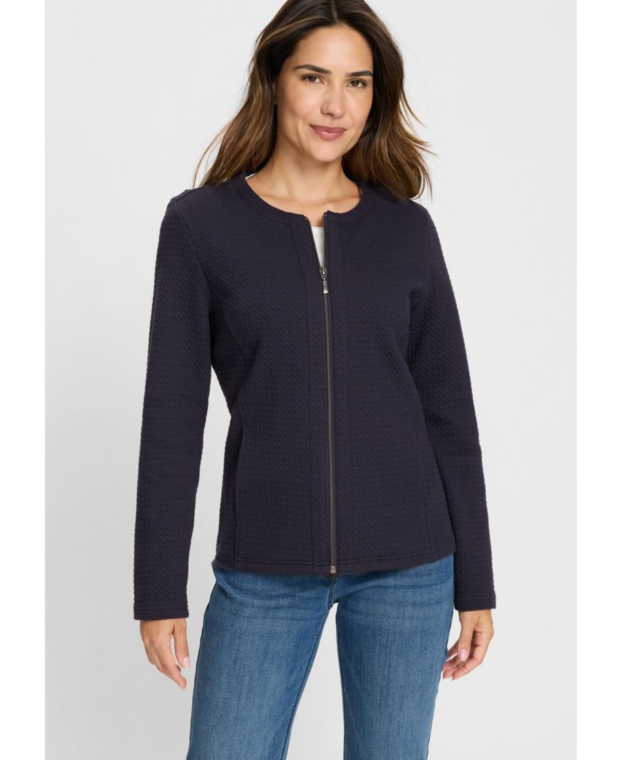 Женская трикотажная куртка с узором гусиная лапка Olsen, Ink blue
Женская трикотажная куртка с узором гусиная лапка Olsen, Ink blue