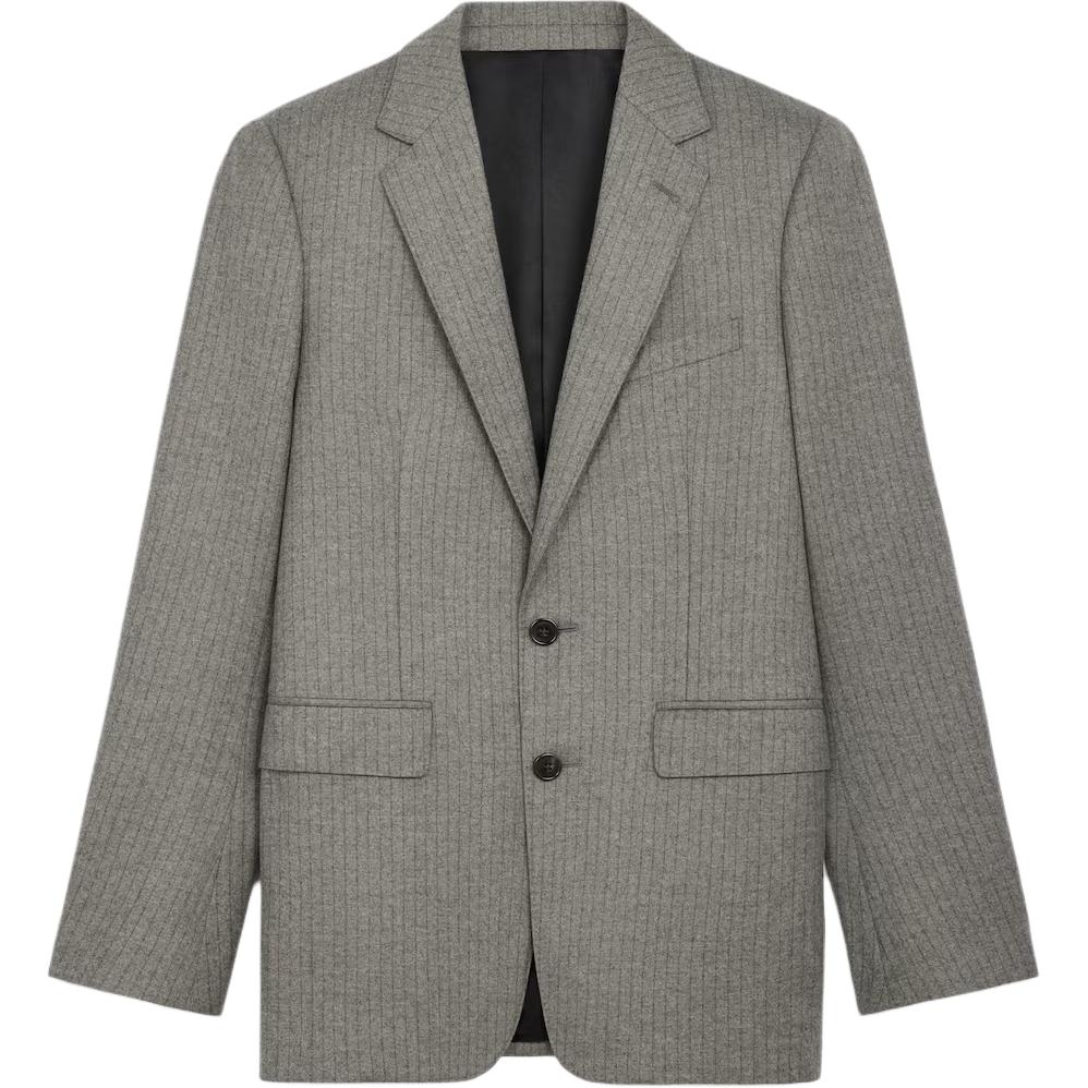 Классическая куртка из полосатой фланели Celine, серый
Классическая куртка из полосатой фланели Celine, серый