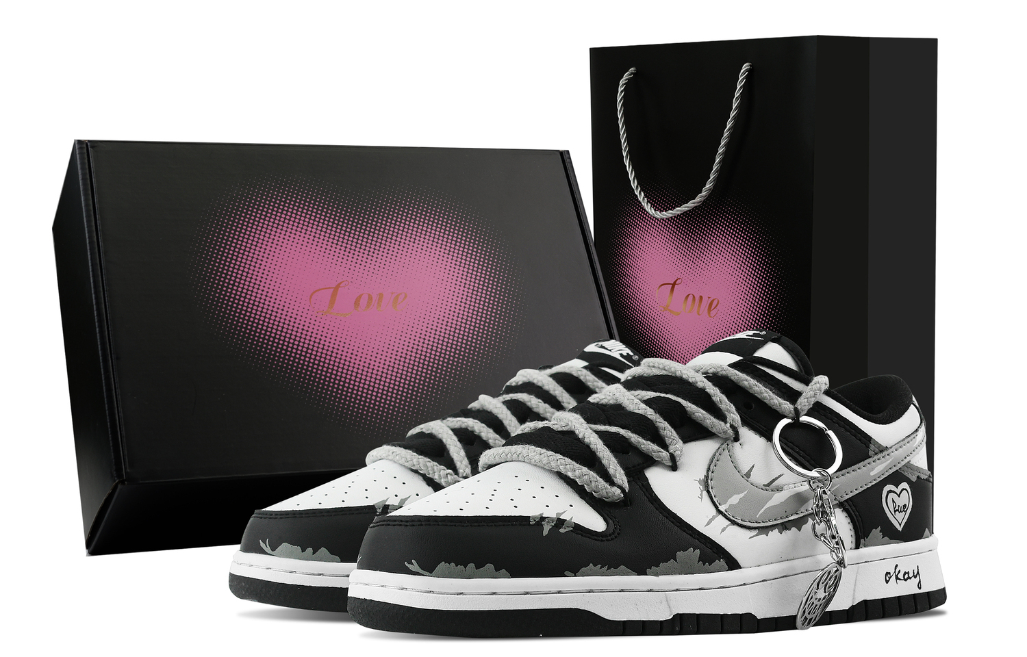 Nike Данки улыбающиеся трещины, противоскользящие устойчивые к истиранию низкие скейтбордские кроссовки унисекс черно-серые, цвет Black Gray
Nike Данки улыбающиеся трещины, противоскользящие устойчивые к истиранию низкие скейтбордские кроссовки унисекс черно-серые, цвет Black Gray