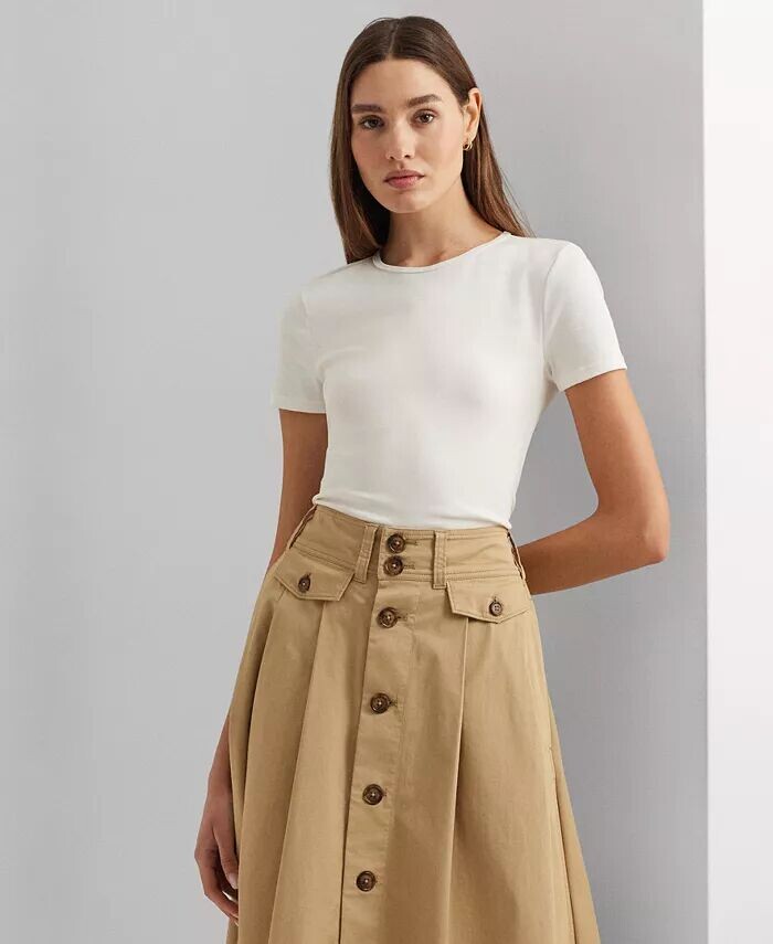 Футболка из эластичного трикотажа Lauren Ralph Lauren, белый
Футболка из эластичного трикотажа Lauren Ralph Lauren, белый