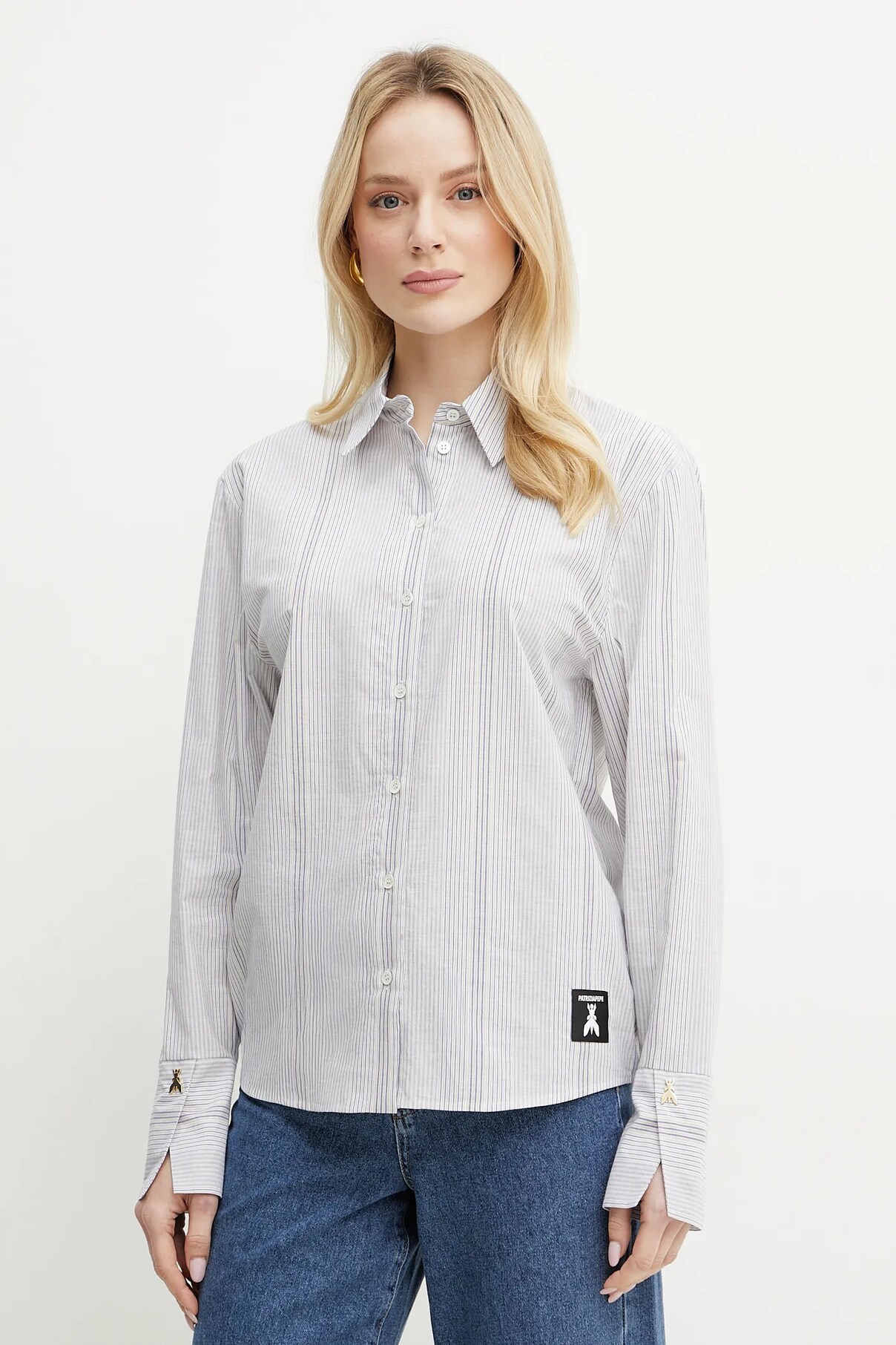 Хлопковая рубашка Patrizia Pepe, серый
Хлопковая рубашка Patrizia Pepe, серый