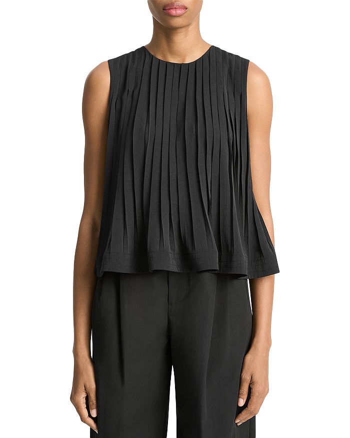 Складчатый топ с силуэтом А-силуэта Vince, черный
Складчатый топ с силуэтом А-силуэта Vince, черный