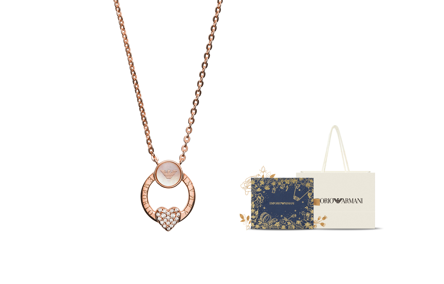 EMPORIO ARMANI Серебряное колье Rose Gold
EMPORIO ARMANI Серебряное колье Rose Gold