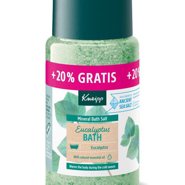 Кристаллы минеральной соли для ванн, 600 г Kneipp Eukaliptus
Кристаллы минеральной соли для ванн, 600 г Kneipp Eukaliptus