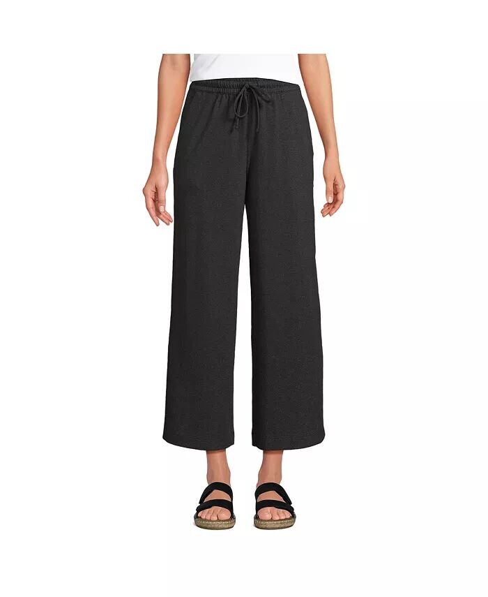 Женские спортивные трикотажные широкие укороченные брюки с эластичной резинкой на талии Lands' End, черный
Женские спортивные трикотажные широкие укороченные брюки с эластичной резинкой на талии Lands' End, черный