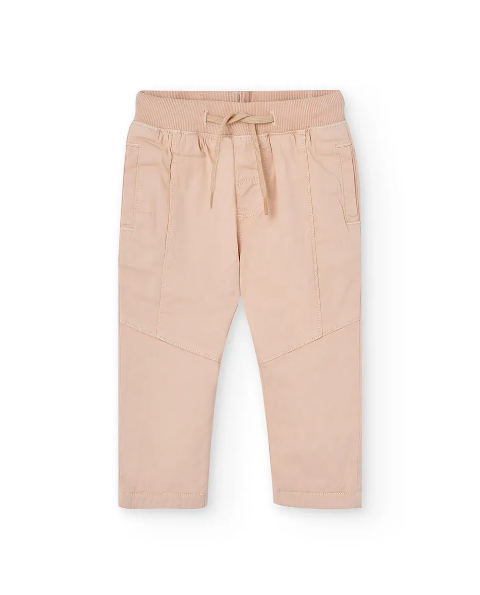 Детские однотонные брюки с эластичным поясом Boboli, бежевый
Детские однотонные брюки с эластичным поясом Boboli, бежевый