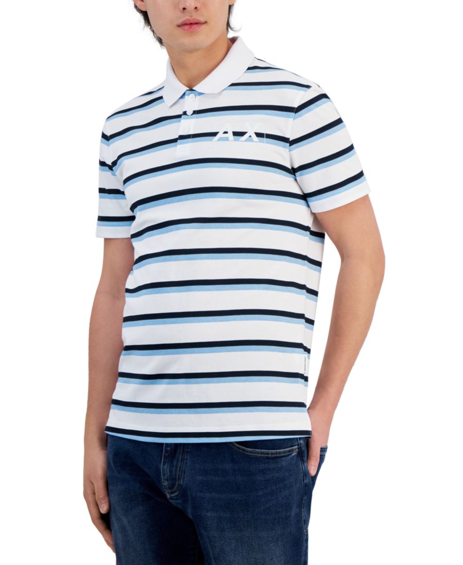 Мужская полосатая рубашка-поло A|X Armani Exchange, White W/navy/placid, Белый, Мужская полосатая рубашка-поло A|X Armani Exchange, White W/navy/placid
Мужская полосатая рубашка-поло A|X Armani Exchange, White W/navy/placid, Белый, Мужская полосатая рубашка-поло A|X Armani Exchange, White W/navy/placid