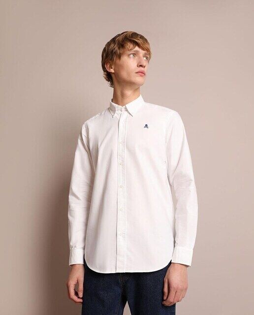 Однотонная классическая мужская рубашка Scalpers, белый
Однотонная классическая мужская рубашка Scalpers, белый