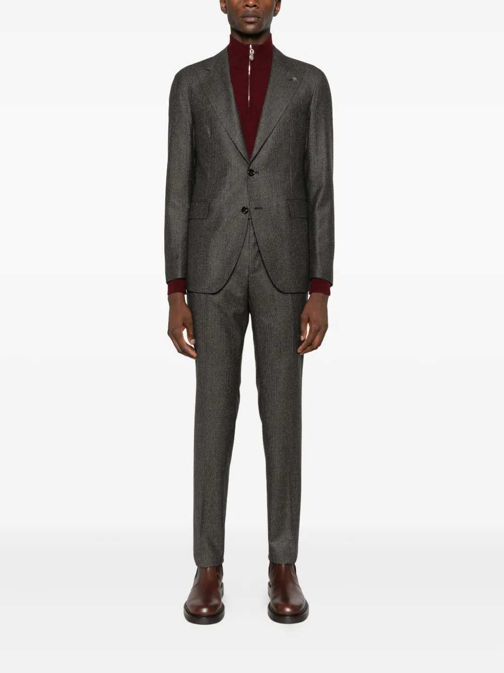 Костюм из ткани "елочка" Tagliatore
Костюм из ткани "елочка" Tagliatore