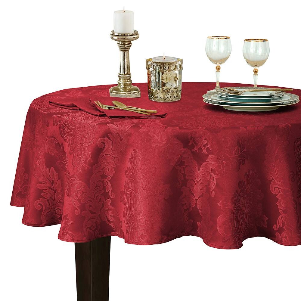 Elrene Home Fashions Barcelona Жаккардовая круглая скатерть из дамасской ткани, красный
Elrene Home Fashions Barcelona Жаккардовая круглая скатерть из дамасской ткани, красный