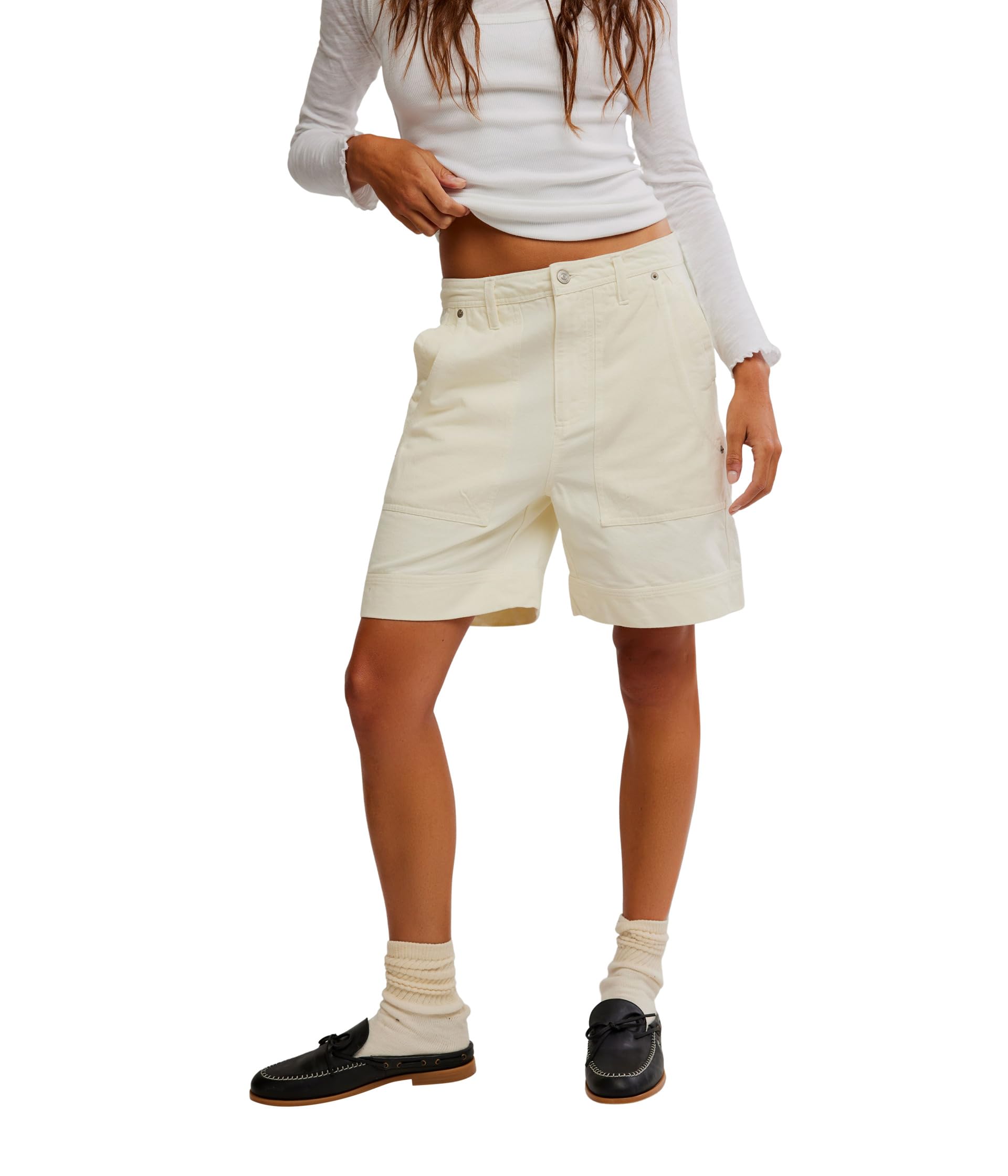 Брюки Free People Milo Carpenter Shorts, цвет Clean Ivory
Брюки Free People Milo Carpenter Shorts, цвет Clean Ivory