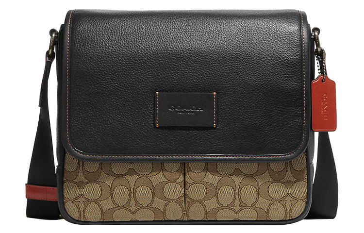 COACH Жаккардовая сумка через плечо с тисненой кожей и телячьей кожей среднего размера мужская коричнево-черная
COACH Жаккардовая сумка через плечо с тисненой кожей и телячьей кожей среднего размера мужская коричнево-черная