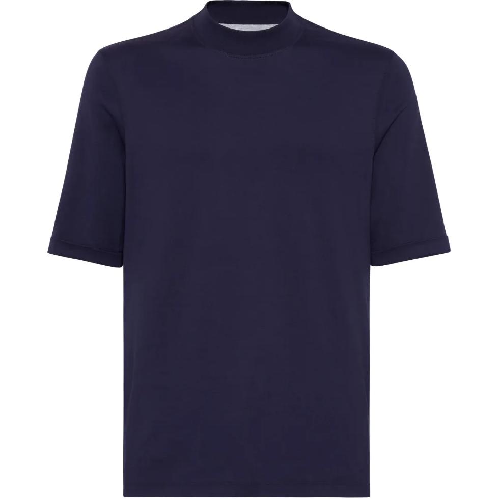 Джерси майка с воротником-стойкой Brunello Cucinelli, синий
Джерси майка с воротником-стойкой Brunello Cucinelli, синий