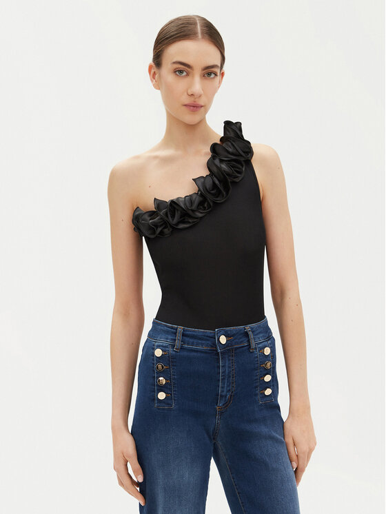 Майка-Топ стандартного кроя FR25ST2018J46301 Fracomina, черный 
Майка-Топ стандартного кроя FR25ST2018J46301 Fracomina, черный