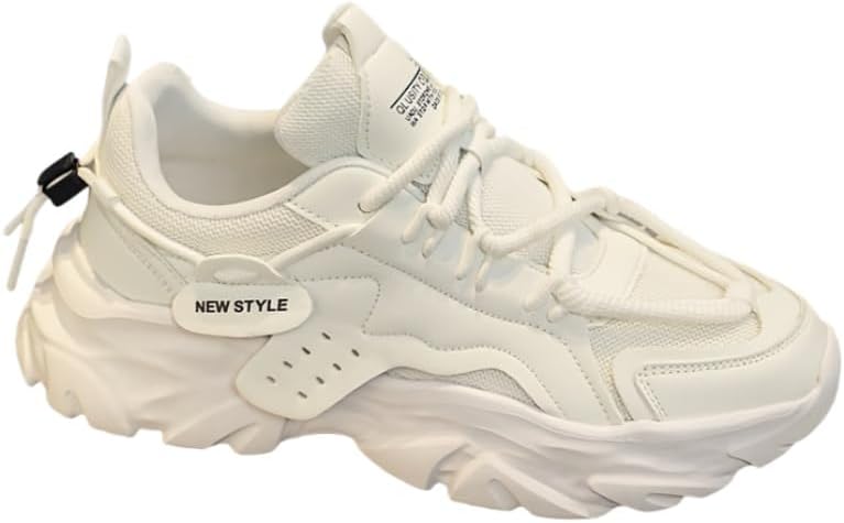 Мужские модные кроссовки с толстой подошвой - однотонные, с удобным и дышащим верхом, мягкой подошвой с противоскользящими и износостойкими свойствами, подходят для спорта и бега Clolinde, белый
Мужские модные кроссовки с толстой подошвой - однотонные, с удобным и дышащим верхом, мягкой подошвой с противоскользящими и износостойкими свойствами, подходят для спорта и бега Clolinde, белый