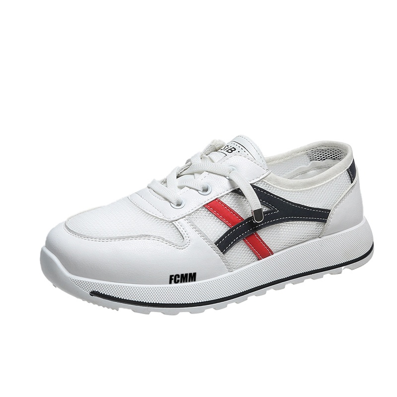Износостойкие дышащие повседневные детские кроссовки для подростков FCMM, белый/красный 
Износостойкие дышащие повседневные детские кроссовки для подростков FCMM, белый/красный