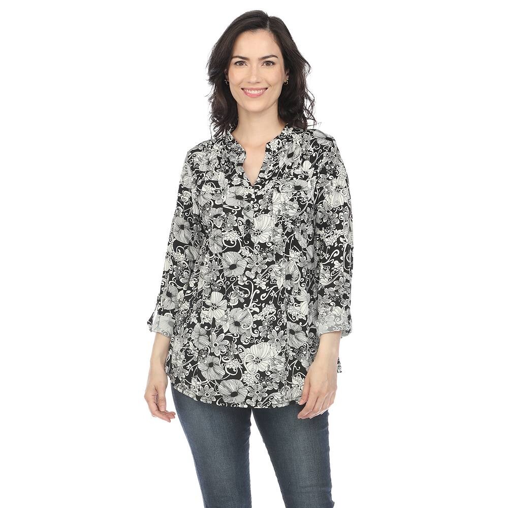 Плиссированная блузка с длинными рукавами и цветочным принтом WM Fashion, черный
Плиссированная блузка с длинными рукавами и цветочным принтом WM Fashion, черный