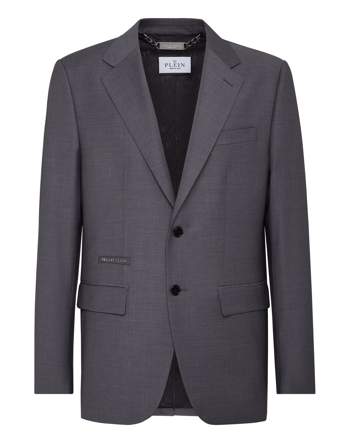 Шерстяной пиджак LS Philipp Plein, серый
Шерстяной пиджак LS Philipp Plein, серый