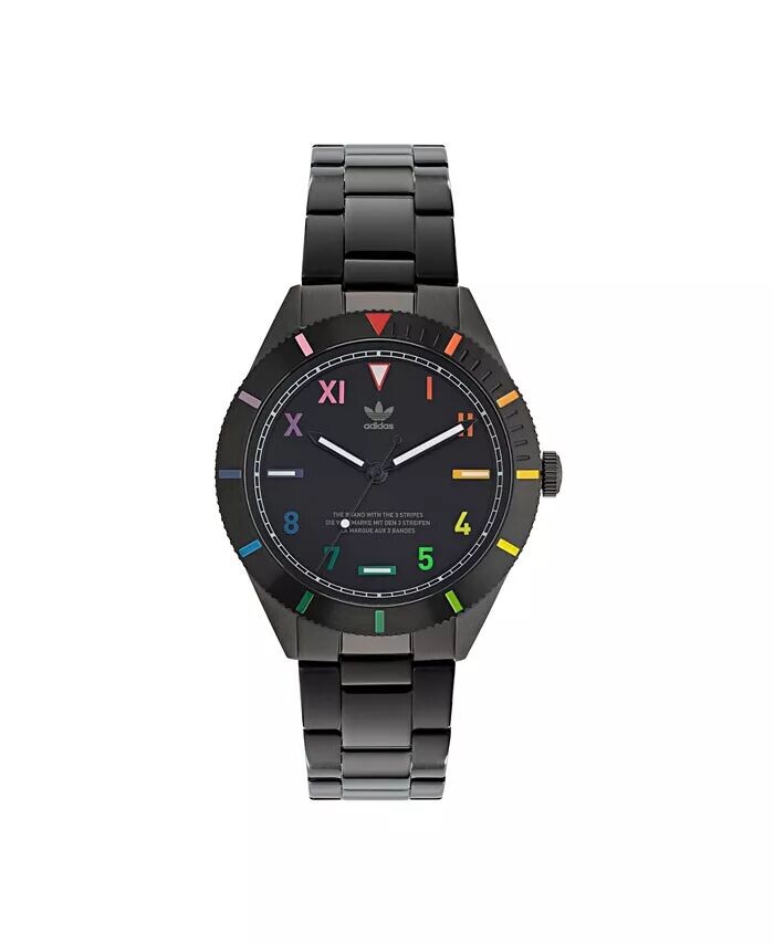 Часы унисекс с тремя стрелками, черный браслет из нержавеющей стали, 41 мм adidas
Часы унисекс с тремя стрелками, черный браслет из нержавеющей стали, 41 мм adidas