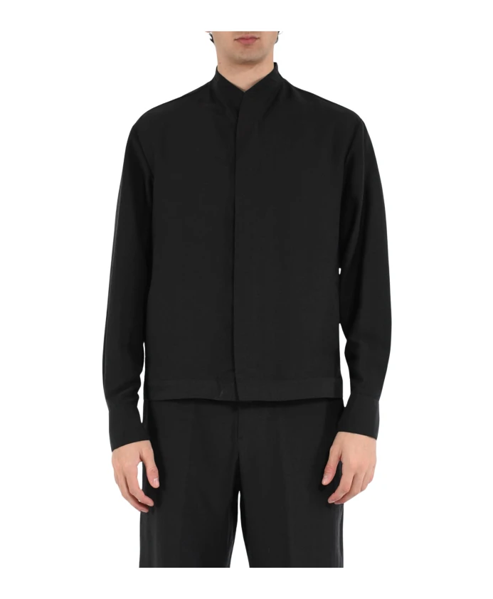 Корейская рубашка-куртка со скрытыми пуговицами спереди. Costumein, черный
Корейская рубашка-куртка со скрытыми пуговицами спереди. Costumein, черный