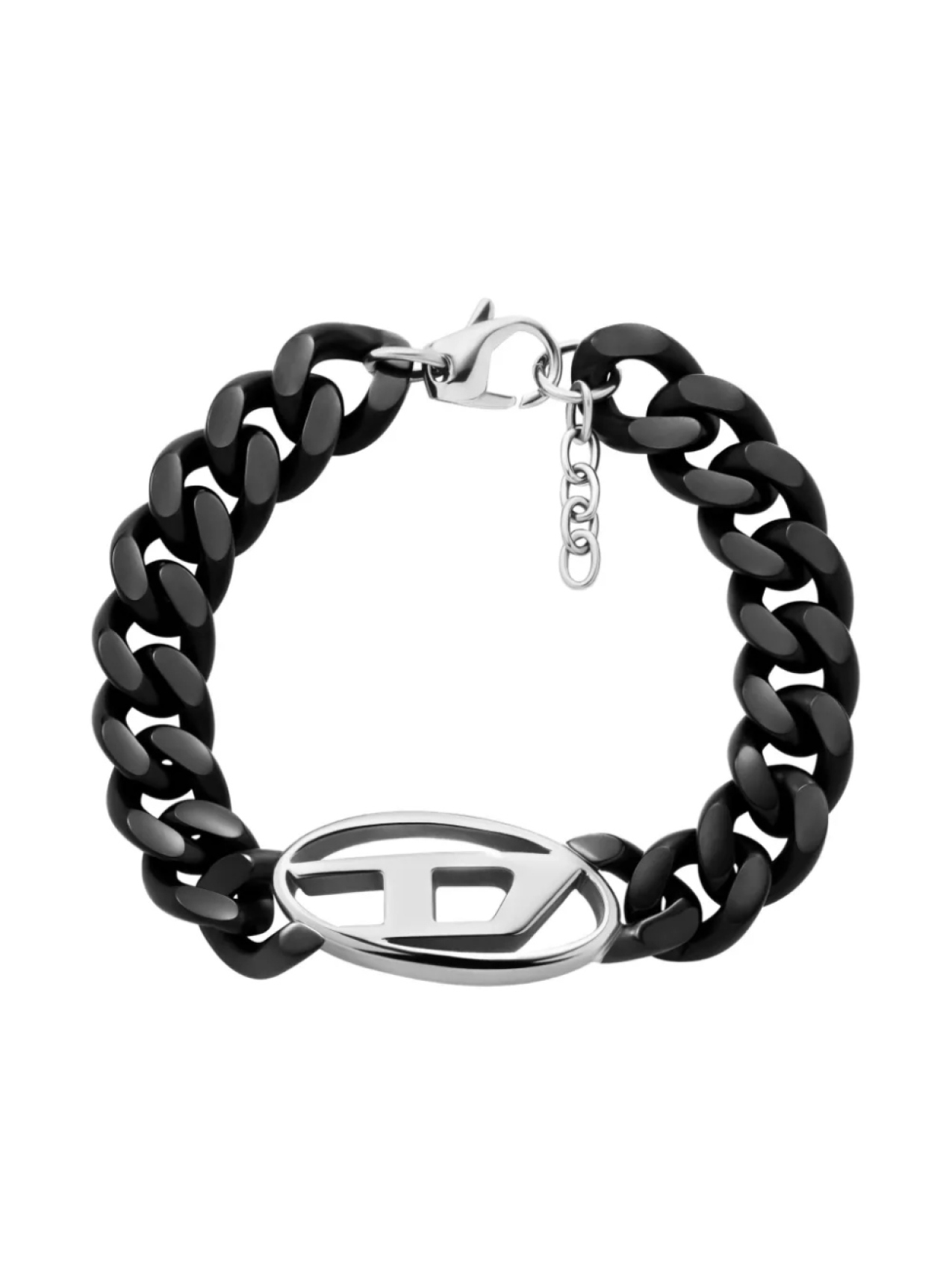 Браслет с овальной D-образной пластиной Diesel, черный
Браслет с овальной D-образной пластиной Diesel, черный