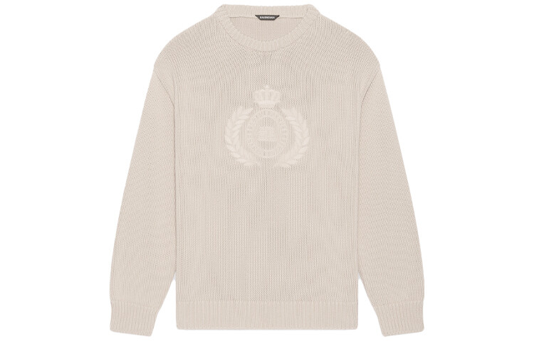 Вязаный свитер с круглым вырезом и логотипом BB Laurel Crown Balenciaga, светло-бежевый
Вязаный свитер с круглым вырезом и логотипом BB Laurel Crown Balenciaga, светло-бежевый