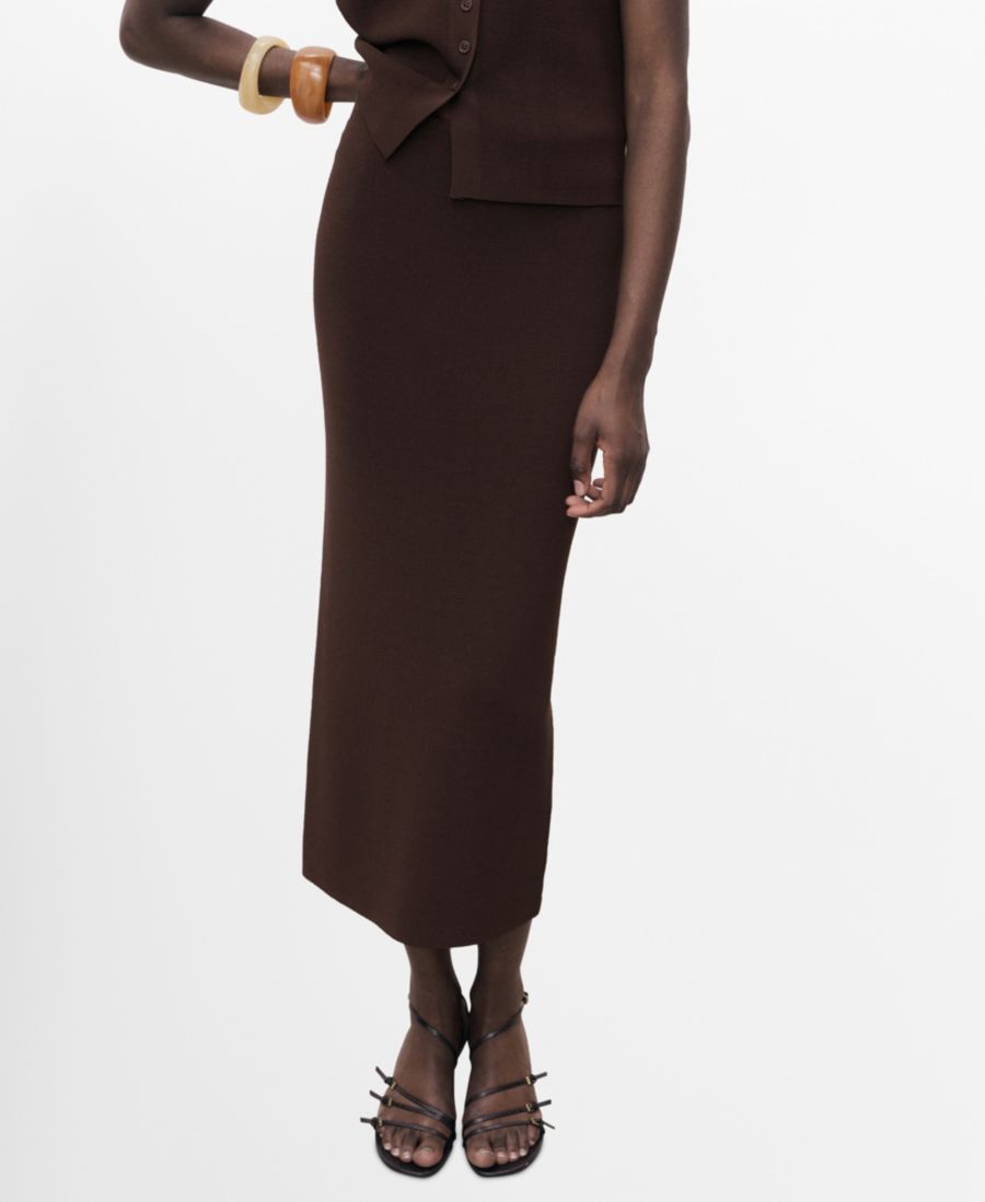 Женская тонкая трикотажная юбка миди MANGO, Chocolate
Женская тонкая трикотажная юбка миди MANGO, Chocolate