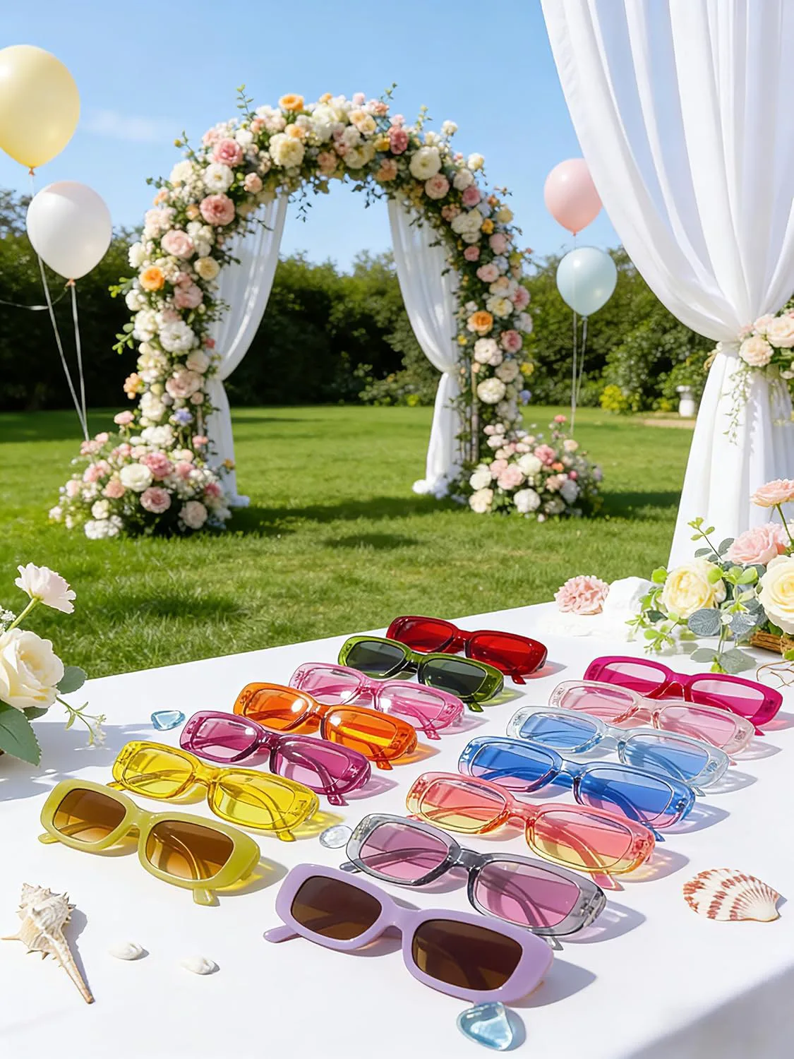 Оптовая продажа 100 пар ретро-солнцезащитных очков прямоугольной формы для женщин и мужчин, свадебные сувениры для гостей, очки для девичника Geopty, Candy Colors
Оптовая продажа 100 пар ретро-солнцезащитных очков прямоугольной формы для женщин и мужчин, свадебные сувениры для гостей, очки для девичника Geopty, Candy Colors