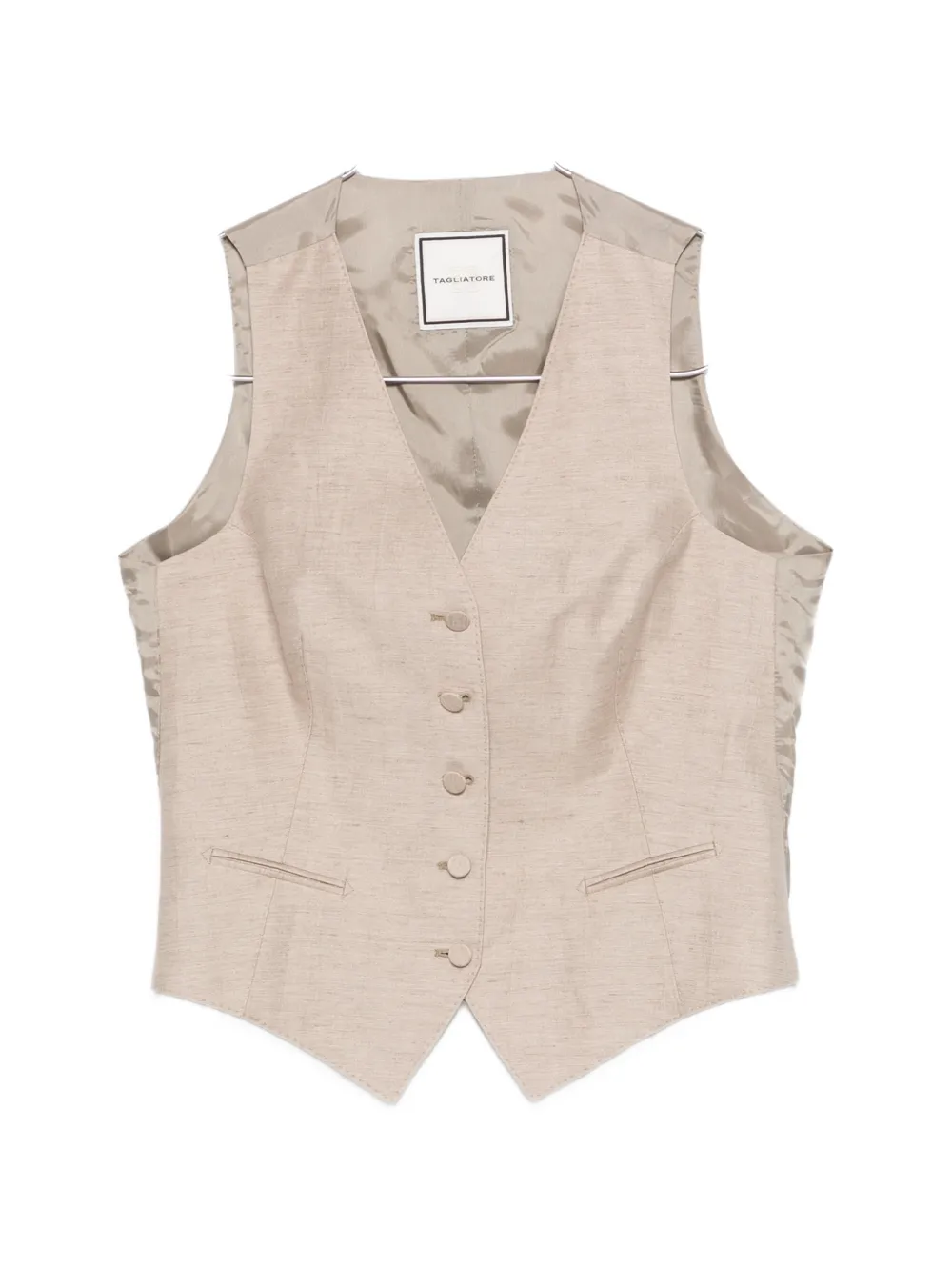 Жилет с V-образным вырезом Tagliatore, бежевый
Жилет с V-образным вырезом Tagliatore, бежевый