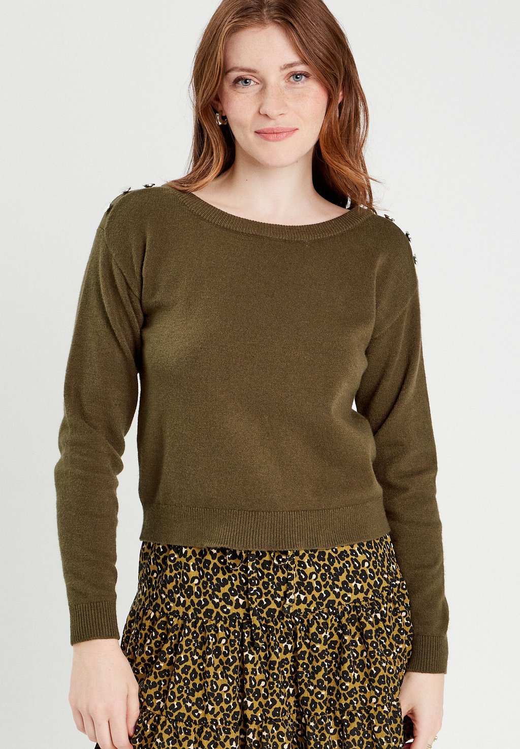 Свитер MIT KNÖPFEN AN DEN SCHULTERN Cache Cache, оранжевый 
Свитер MIT KNÖPFEN AN DEN SCHULTERN Cache Cache, оранжевый