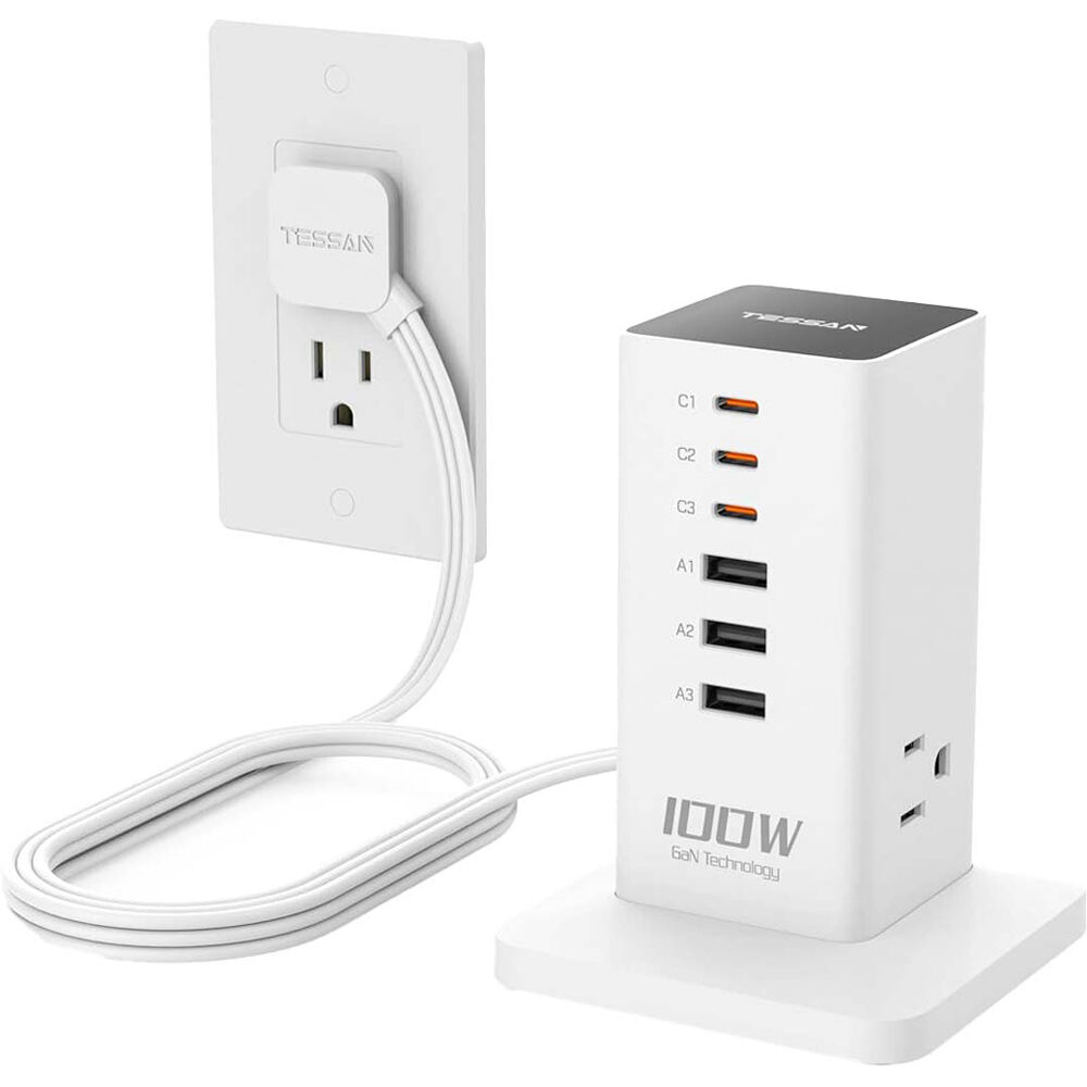 Зарядное устройство Tessan 9-in-1 100W USB/AC Vertical Charging Stati TS-CS03-WH
Зарядное устройство Tessan 9-in-1 100W USB/AC Vertical Charging Stati TS-CS03-WH