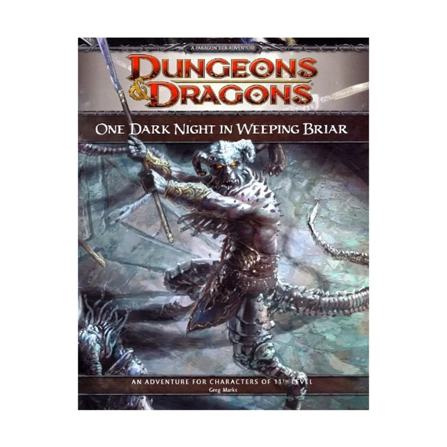 Модуль One Dark Night in Weeping Briar (Game Day 2009), Dungeons & Dragons (4th Edition) - D&D Encounters, Worldwide Gameday, & Other Promotional Items
Модуль One Dark Night in Weeping Briar (Game Day 2009), Dungeons & Dragons (4th Edition) - D&D Encounters, Worldwide Gameday, & Other Promotional Items