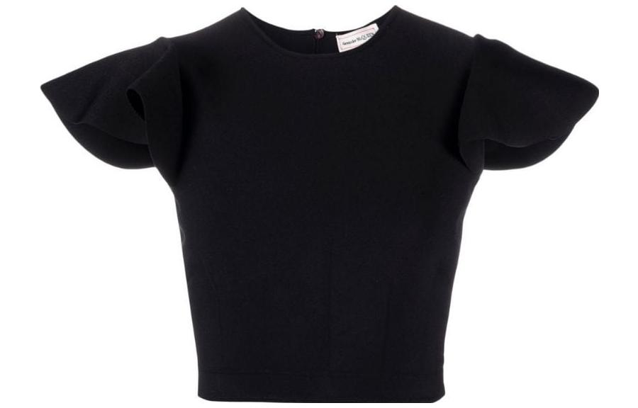 Футболка женская черная Alexander McQueen SS23 
Футболка женская черная Alexander McQueen SS23