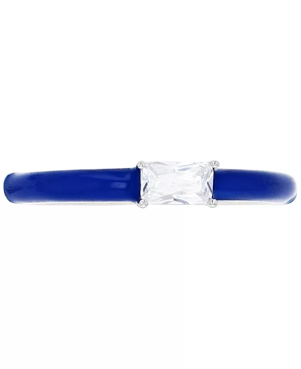 Кольцо из стерлингового серебра с фианитами и синей эмалью Macy'S, blue
Кольцо из стерлингового серебра с фианитами и синей эмалью Macy'S, blue