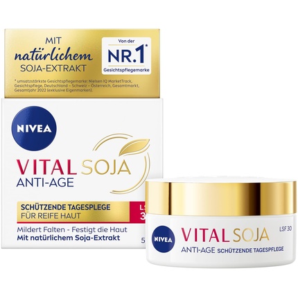 Дневной крем Vital Soja Firming SPF30 - NIVEA, для зрелой кожи, 50 мл
Дневной крем Vital Soja Firming SPF30 - NIVEA, для зрелой кожи, 50 мл