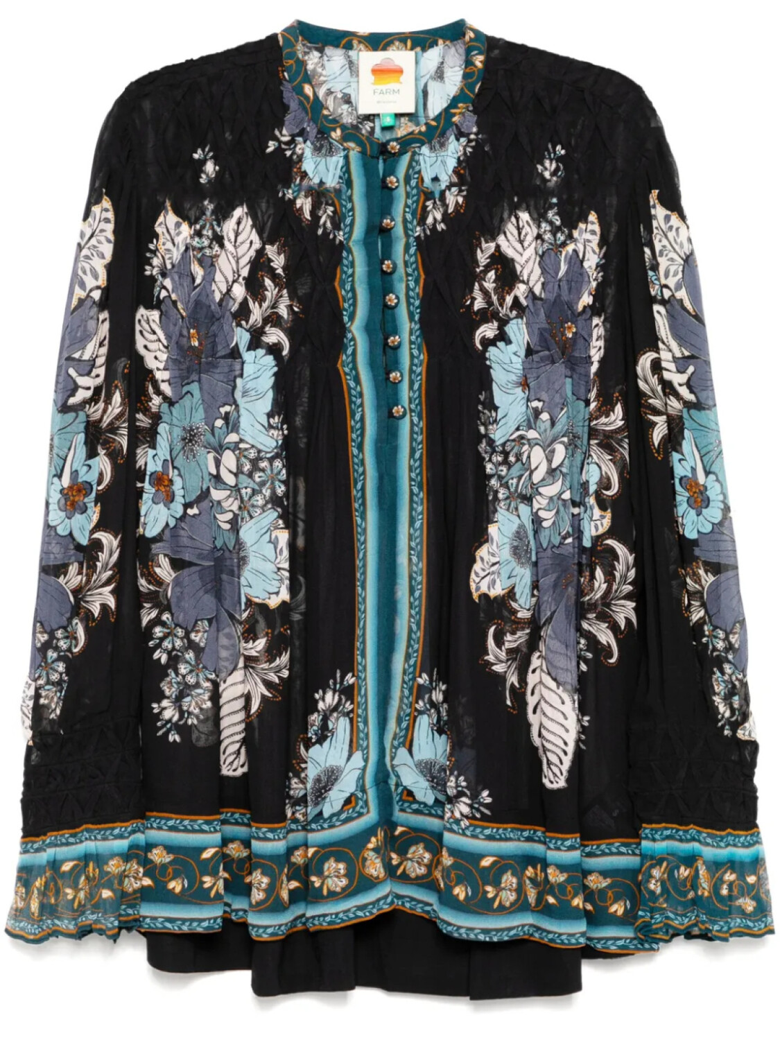 Блузка с присборенным узором FARM Rio Flower, черный
Блузка с присборенным узором FARM Rio Flower, черный