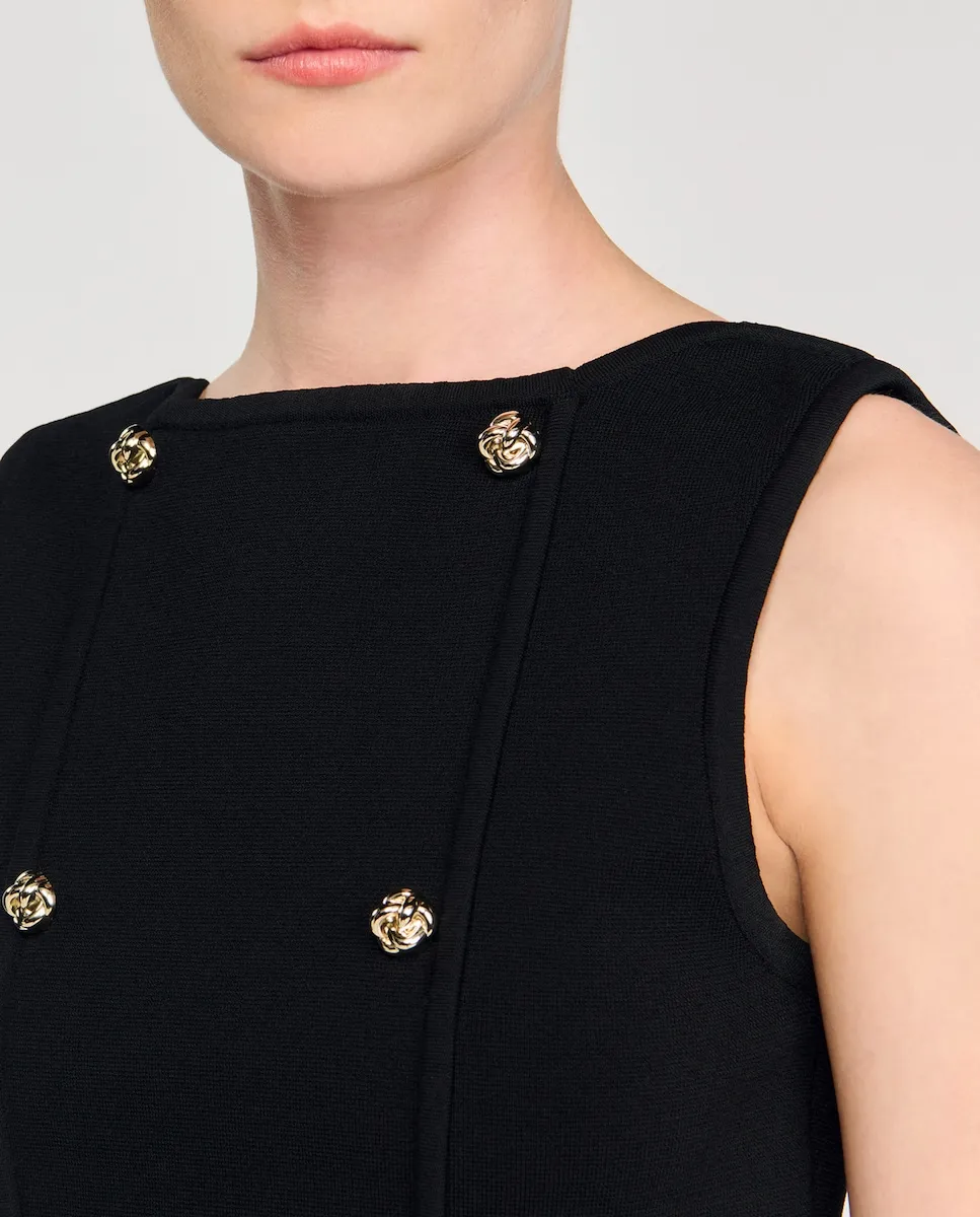 Женский короткий топ из трикотажа Sandro, черный
Женский короткий топ из трикотажа Sandro, черный