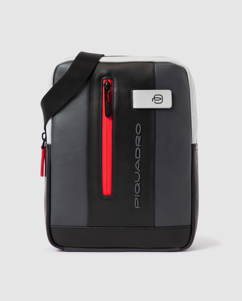 Piquadro мужская серая кожаная сумка через плечо на молнии Piquadro, серый 
Piquadro мужская серая кожаная сумка через плечо на молнии Piquadro, серый