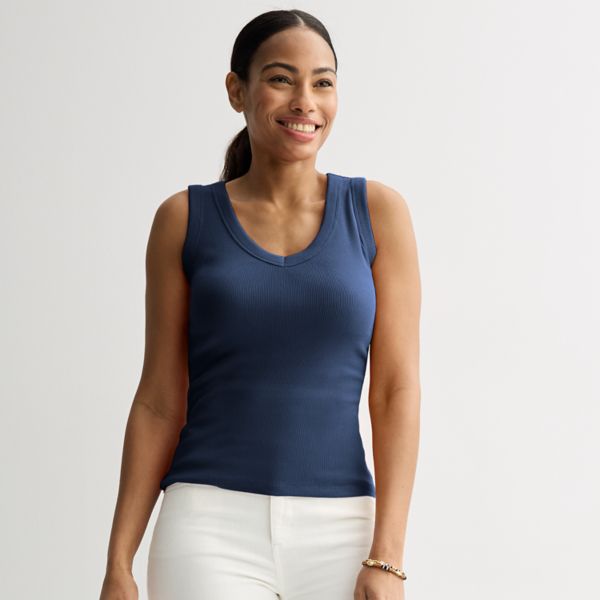 Миниатюрный ребристый топ с V-образным вырезом Sonoma Goods For Life, синий
Миниатюрный ребристый топ с V-образным вырезом Sonoma Goods For Life, синий