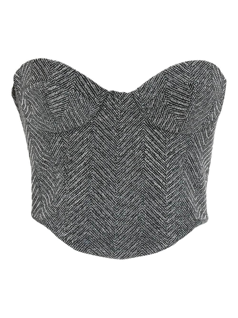 Топ-бюстье с узором в елочку Ermanno Scervino, серый
Топ-бюстье с узором в елочку Ermanno Scervino, серый