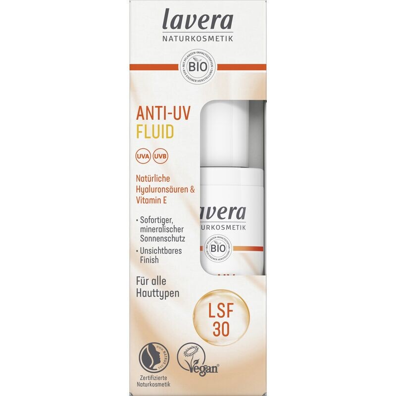 Анти-УФ-флюид SPF 30 lavera, 30 ml
Анти-УФ-флюид SPF 30 lavera, 30 ml