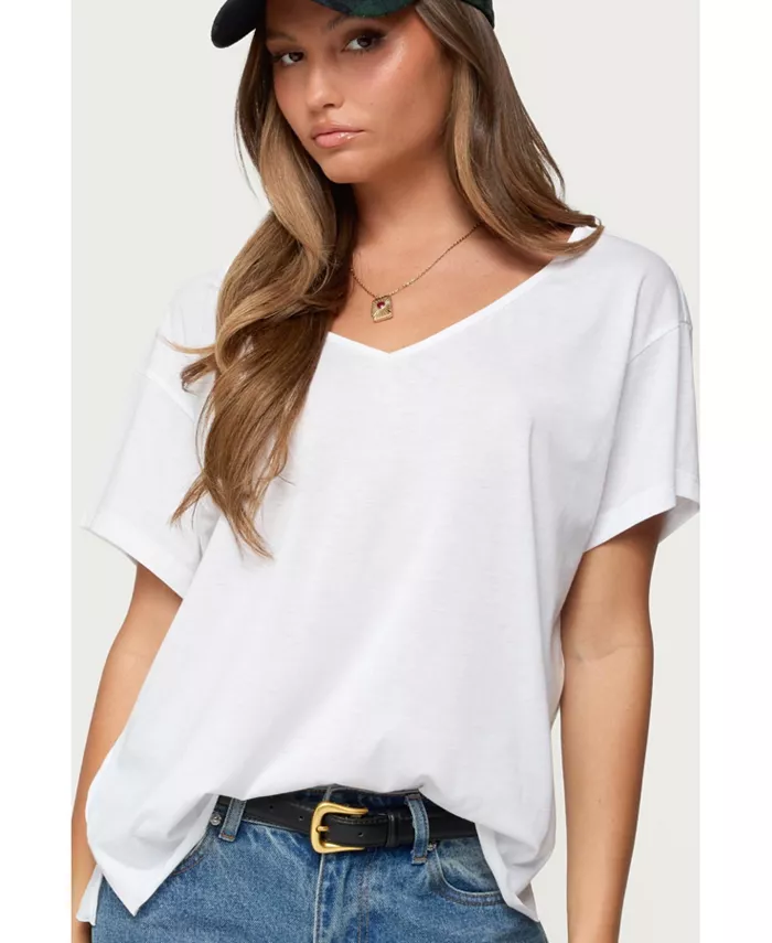 Женская футболка Sonora с объемным V-образным вырезом Edikted, белый
Женская футболка Sonora с объемным V-образным вырезом Edikted, белый