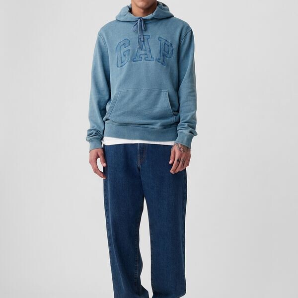 Толстовка с капюшоном и вышитым логотипом Gap, голубой
Толстовка с капюшоном и вышитым логотипом Gap, голубой