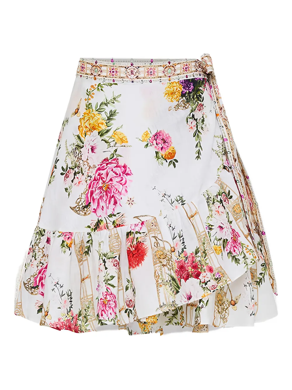 Мини-юбка с оборками и цветочным принтом Camilla, белый
Мини-юбка с оборками и цветочным принтом Camilla, белый