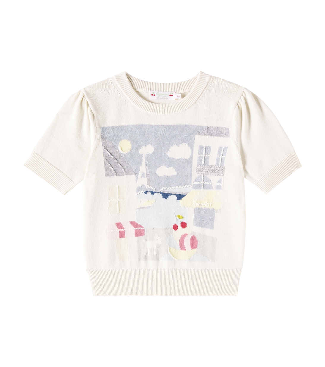 Жаккардовый хлопковый свитер Эльвира Bonpoint, Blanc Naturel
Жаккардовый хлопковый свитер Эльвира Bonpoint, Blanc Naturel