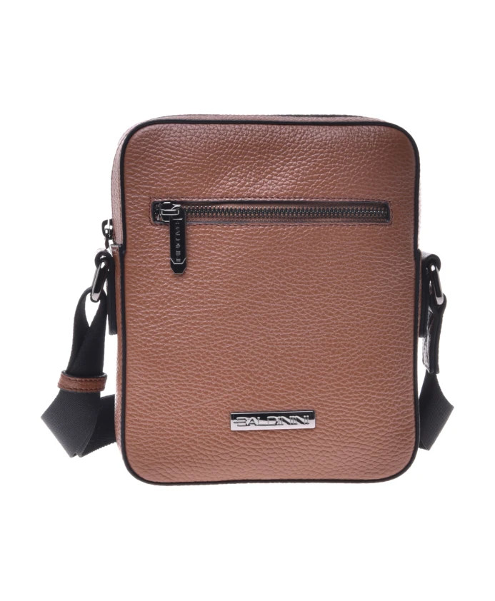 Сумка через плечо из мятой кожи Baldinini, коричневый 
Сумка через плечо из мятой кожи Baldinini, коричневый